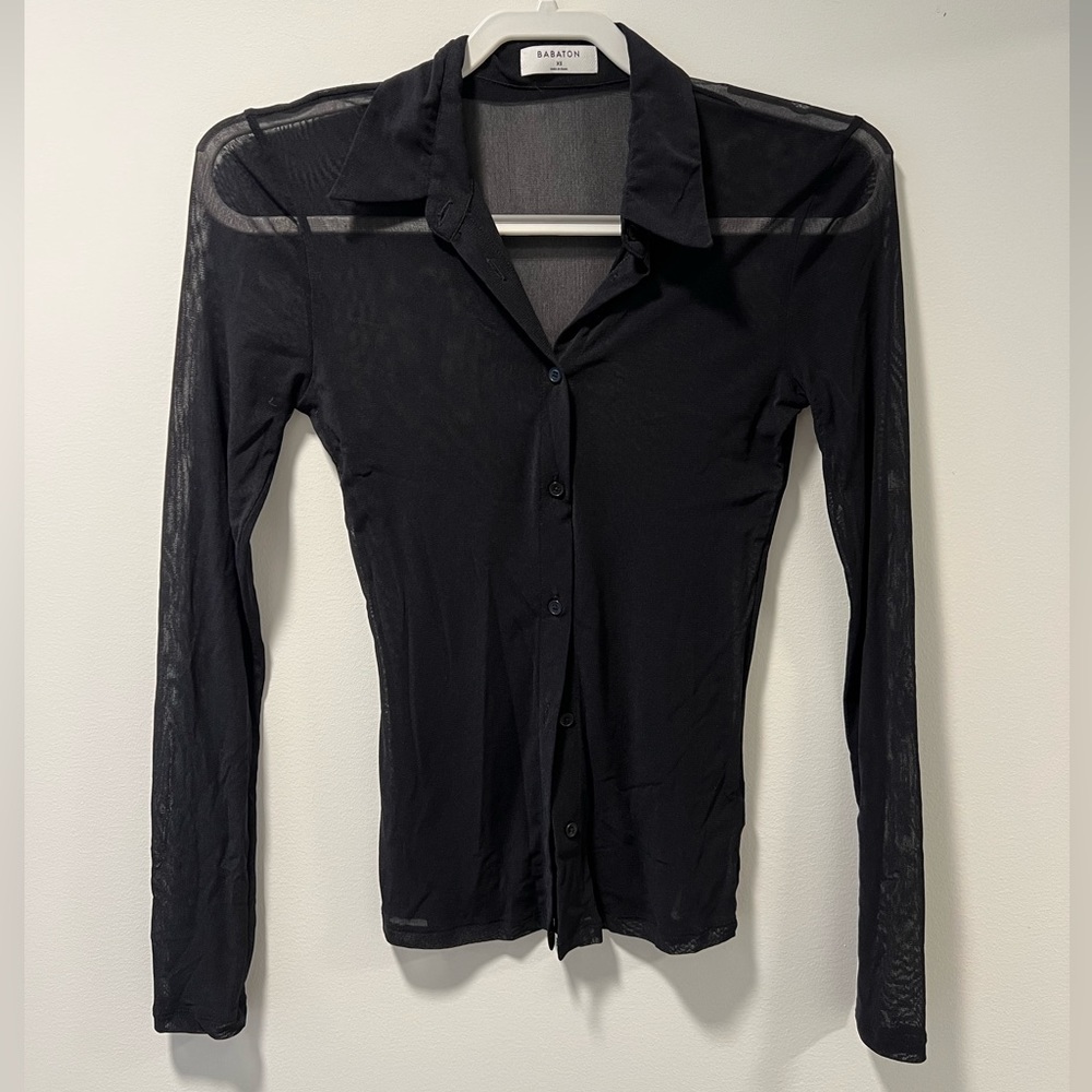 Babaton Mesh Buttondown